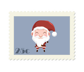 Joyful Santa stamp