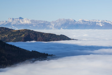 Massif de Belledonne - Mer de nuages.