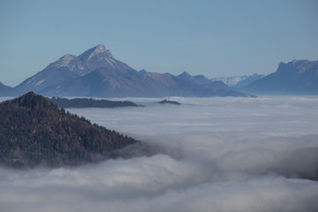 Massif de Belledonne - Mer de nuages.