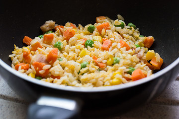 Close-up fried rice