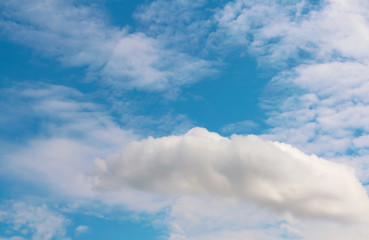 clouds in the blue sky