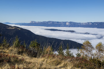Massif de Belledonne - Mer de nuages.