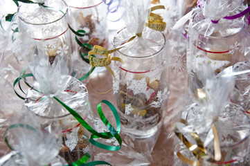 christmas cookies in packed glass