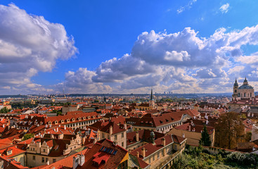 Fototapeta premium View of Prague on a sunny day, Czech Republic