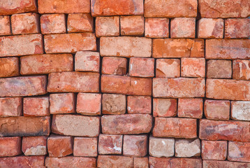 wall texture of old red brick