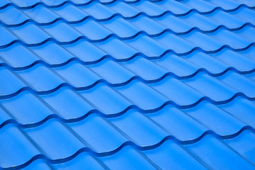 the texture of the roof tiles blue color