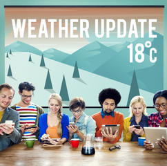 Weather Update Temperature Forecast News Meteorology Concept