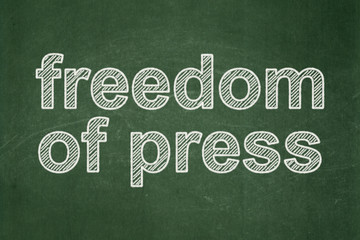 Obraz premium Political concept: Freedom Of Press on chalkboard background