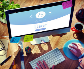 User Account Profile Registration Concept