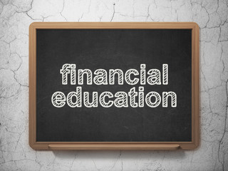 Education concept: Financial Education on chalkboard background