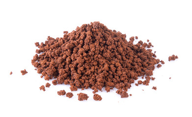 instant coffee on white background