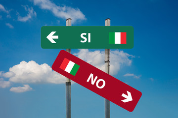 italian referendum yes (SI) or no (NO)