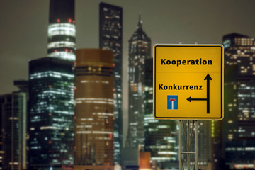 Obraz premium Schild 125 - Kooperation