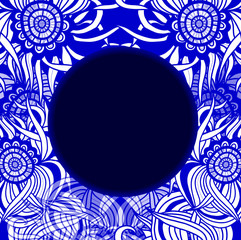 Card template for design with empty frame