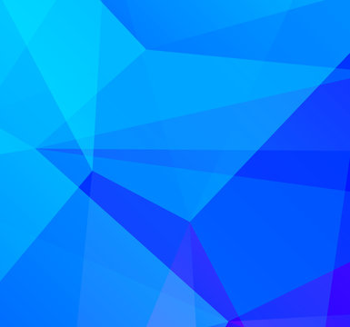 Abstract blue vector polygonal background