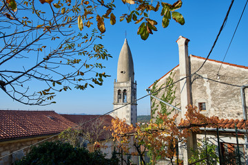 Church of st. Daniel in an old Karst city of Stanjel, Slovenia