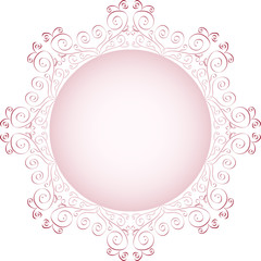 Colorful abstract lacy frame