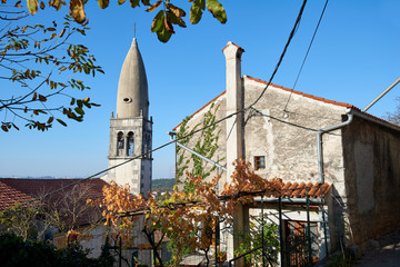 Church of st. Daniel in an old Karst city of Stanjel, Slovenia