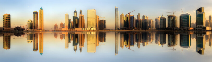 Naklejka premium Business bay of Dubai, UAE