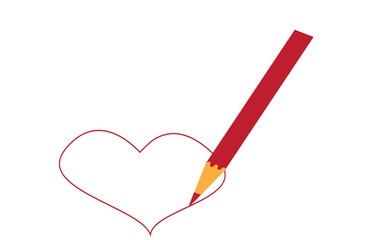 Heart and pencil