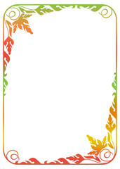 Floral frame with gradient fill. 