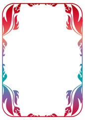 Floral frame with gradient fill. 