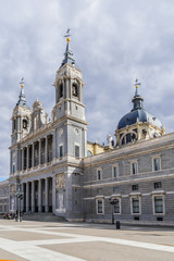 Fototapeta na wymiar Santa Maria la Real de La Almudena cathedral in Madrid, Spain.