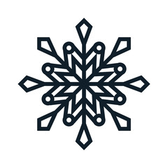 Abstract snowflake of Christmas season design over white background. vector illustration