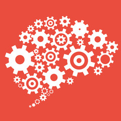 Cog wheels forming brain shape