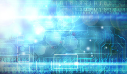 Abstract digital blue