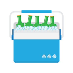 freezer-bag in blue color. vector illustration
