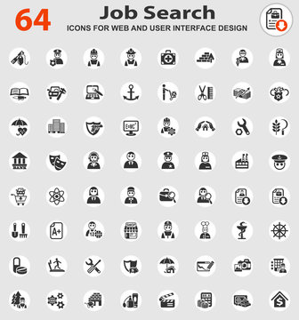job search icon set