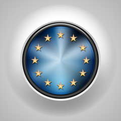 European Union metallic button