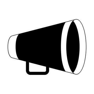 recommend clip art: silhouette of yellow director megaphone icon over white background. cinema design. vector illustration