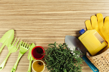 composition of garden tools