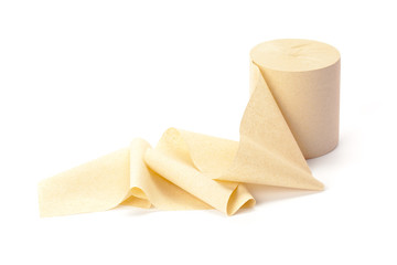 toilet paper isolated on white background