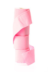 toilet paper isolated on white background