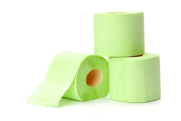 toilet paper isolated on white background