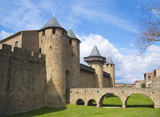 Fototapeta na wymiar Carcassonne castle in France