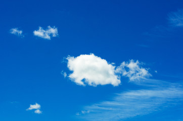 clouds in the blue sky