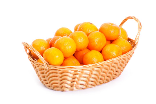  mandarin fruit isolated on white background