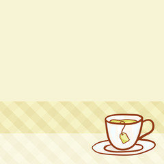 Cup of tea. Vector hand drawn background