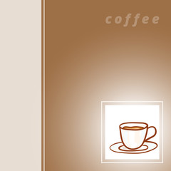 Cup of coffee. Vector hand drawn background