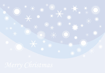 Christmas background with snowflakes. Holiday card vector illustration. Blue Christmas card