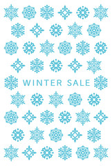 ウインターセール　DM　雪の結晶