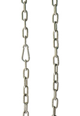 metal chain on white background