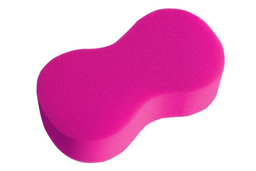 pink sponge isolated on white