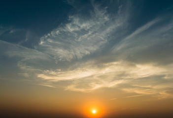 Fototapeta na wymiar Nice sunset sky with clouds