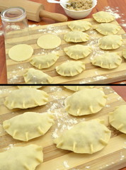 surowe pierogi