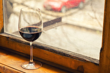 Autumn red wine